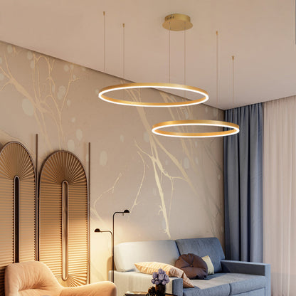 Stylish Metal Pendant Light Circle Design