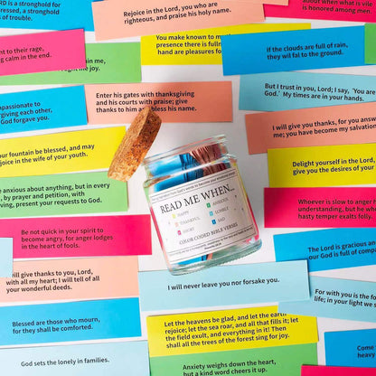 Inspirational Bible Quote Jar with 67 Uplifting Verses