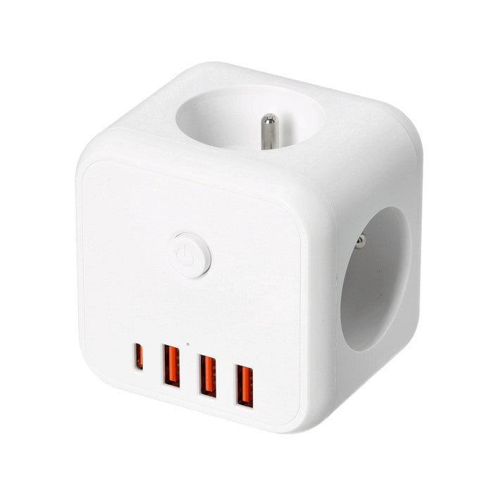 Compact Surge Protector Power Strip with USB Ports - Halri