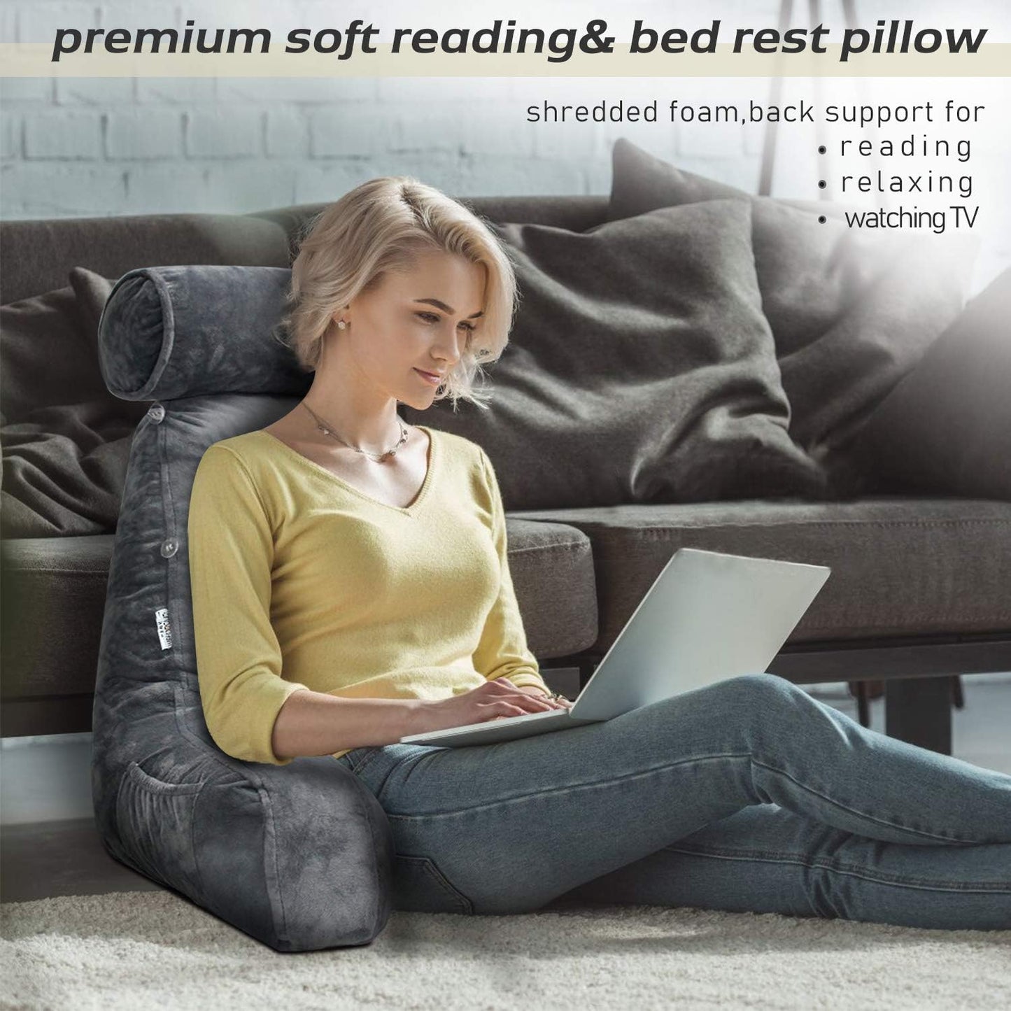 Soft Bed Rest Pillow for Arm and Neck Support