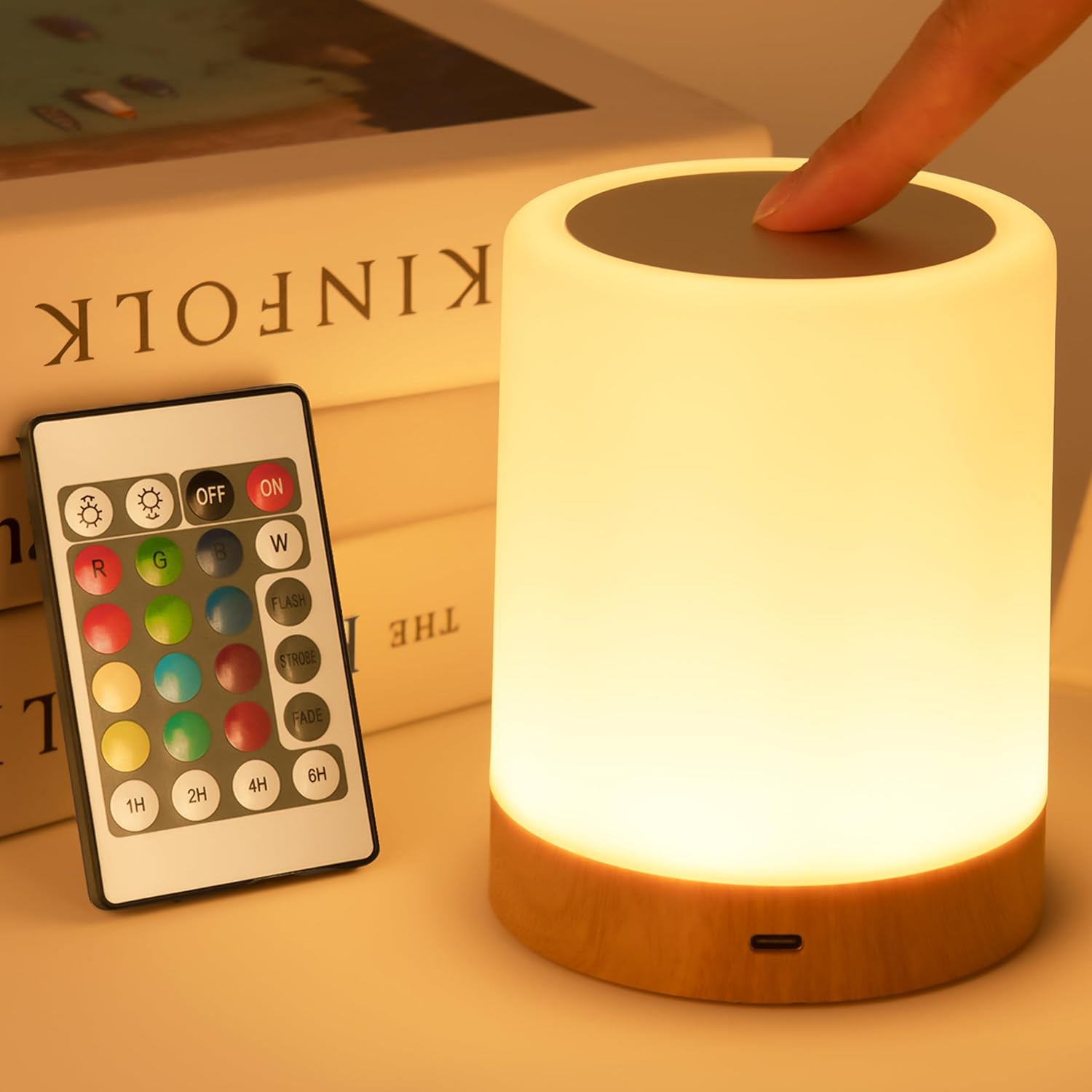 Smart Dimmable Bedside Lamp with Remote Control - Halri