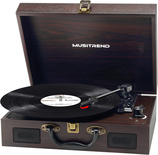 Retro Classic Suitcase Turntable Vinyl Player - Halri