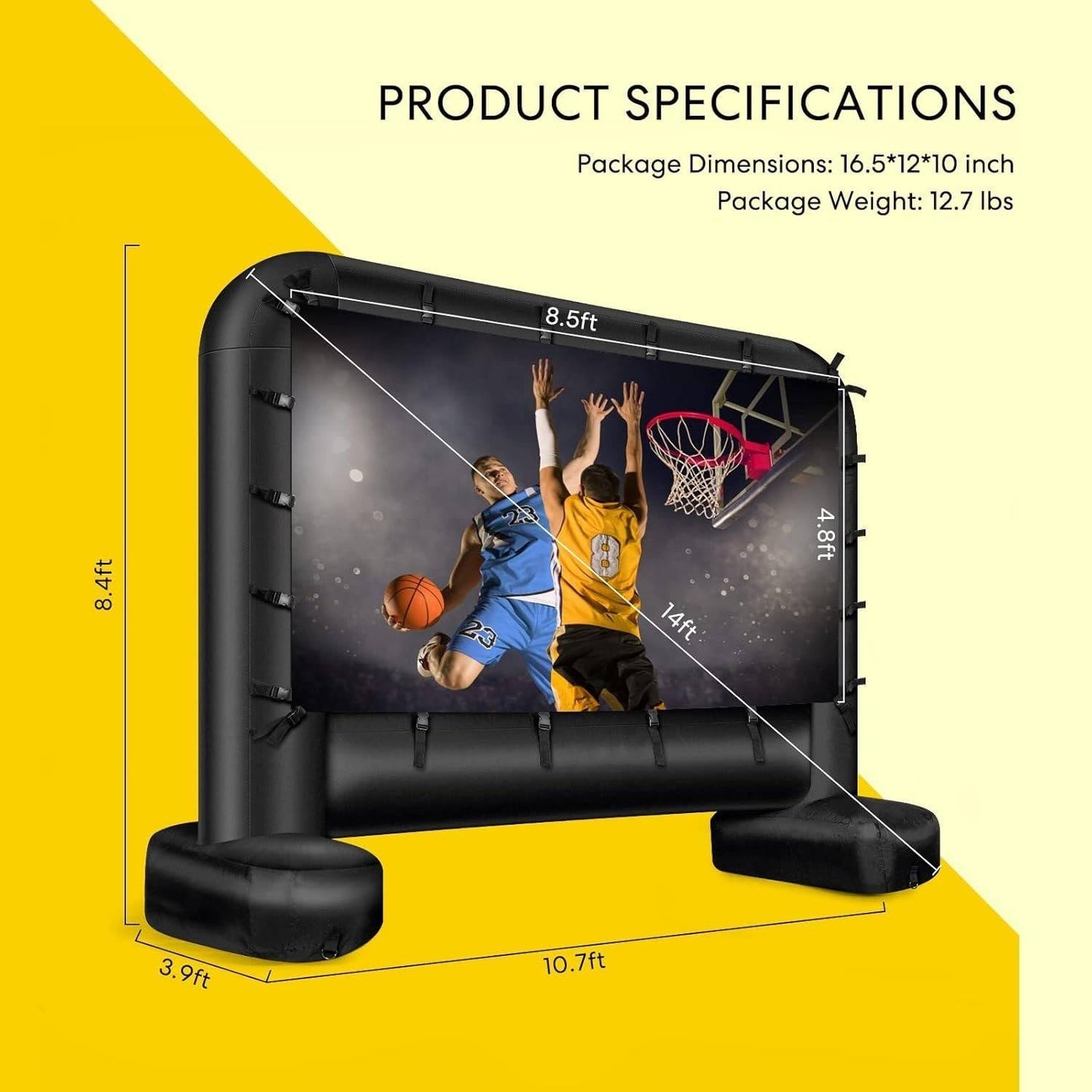 Big Backyard Movie Projector Kit with 120-Inch Screen