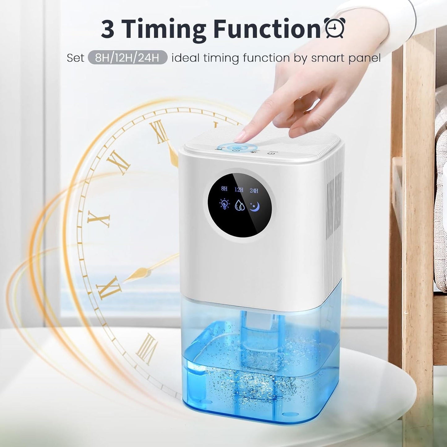 Compact Quiet Dehumidifier for Home/Bathroom