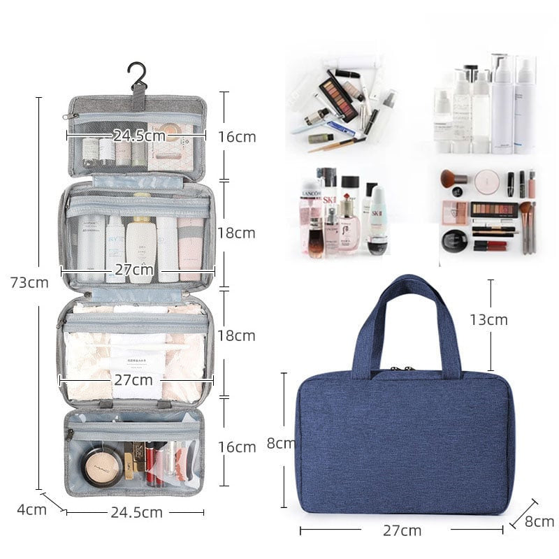 Waterproof Travel Toiletry Bag with Hang Loop