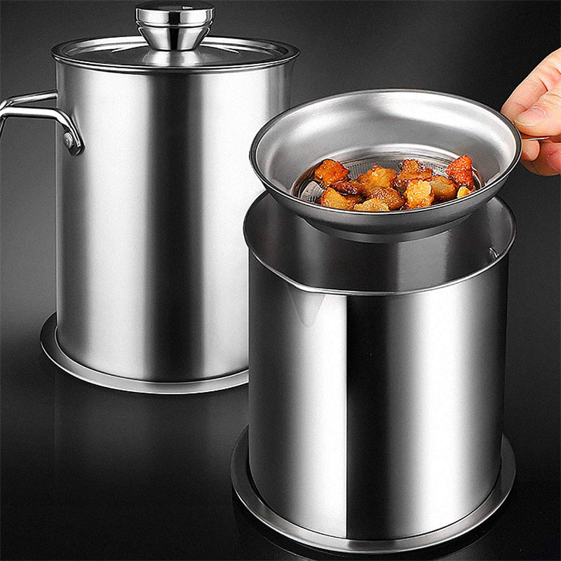 Premium Steel Oil Strainer Pot - Halri