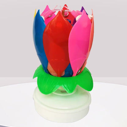 Colorful Floral Happy Birthday Candle - Halri