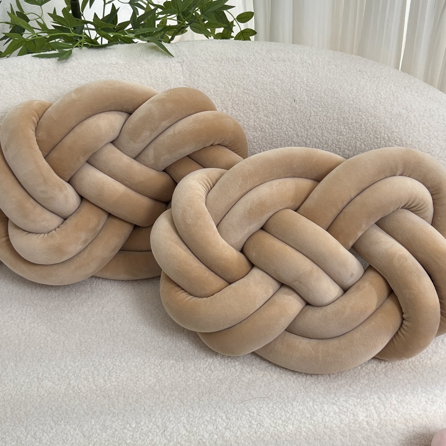 Plush Cloud Pillow with Button Detail