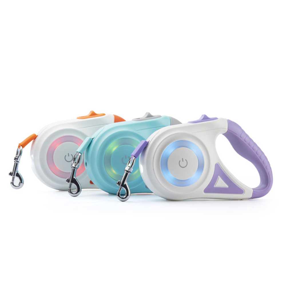 Adjustable Pet Leash with LED Flashlight