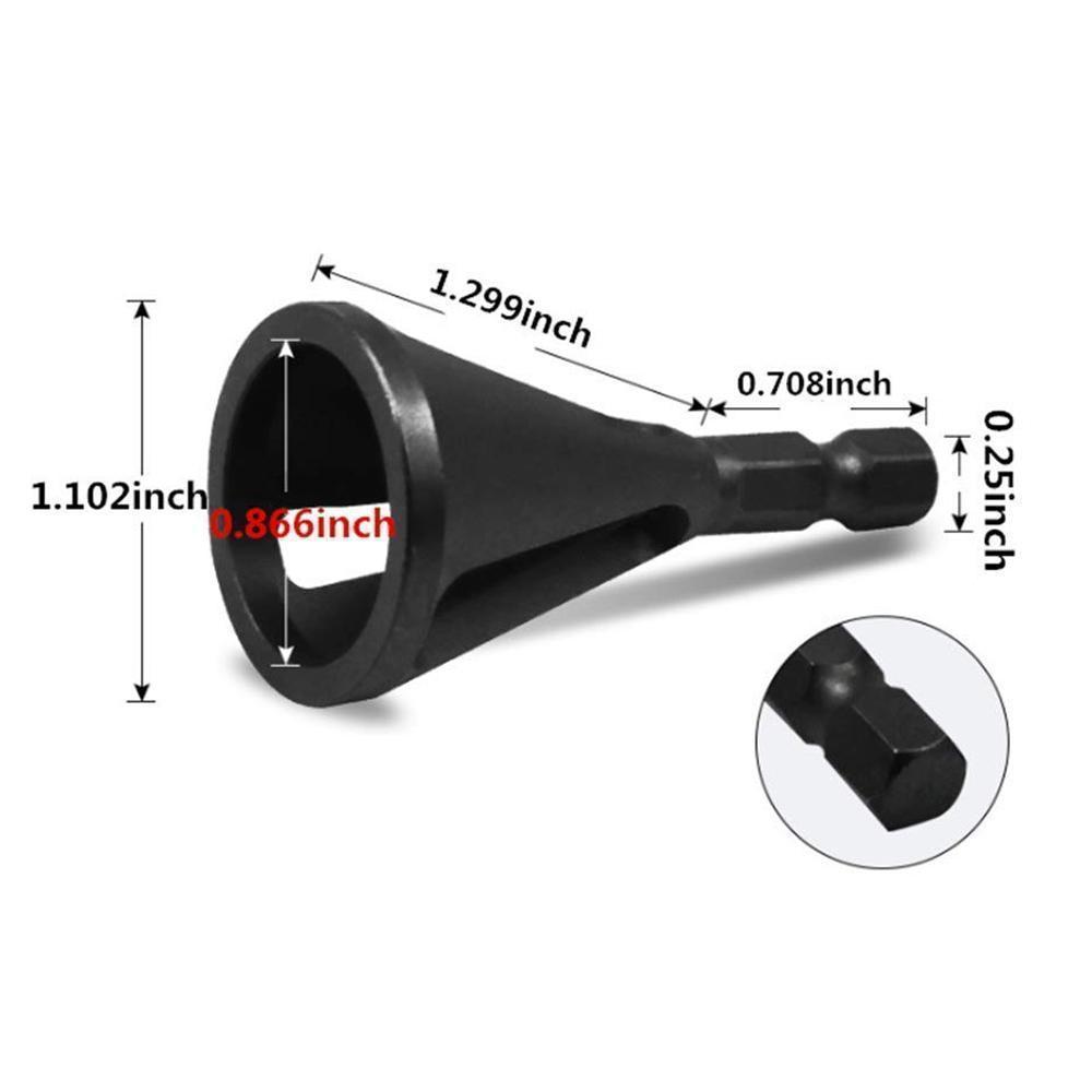 Easy Drill Bit Deburring Tool with External Chamfer