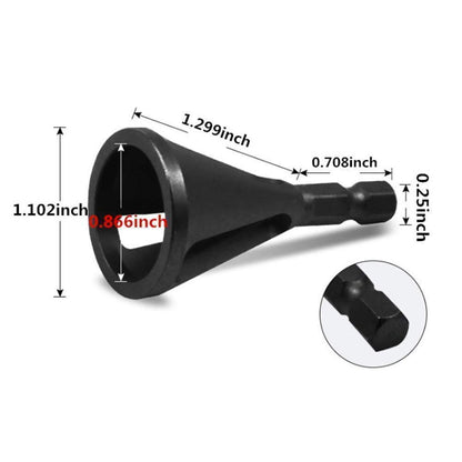 Easy Drill Bit Deburring Tool with External Chamfer