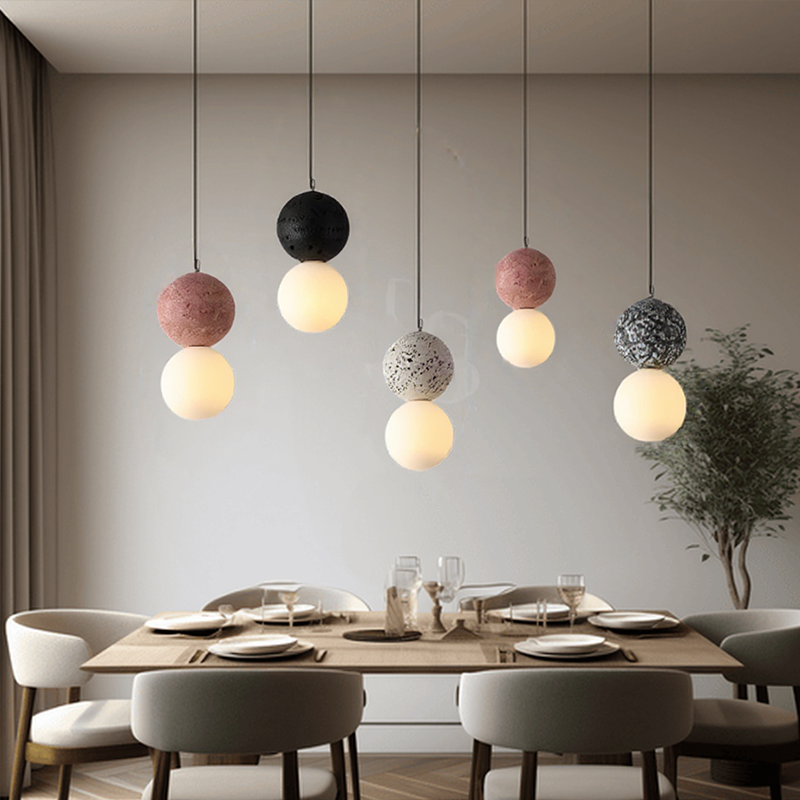 Glarefusion Nordic Modern Simple Terrazzo Chandelier