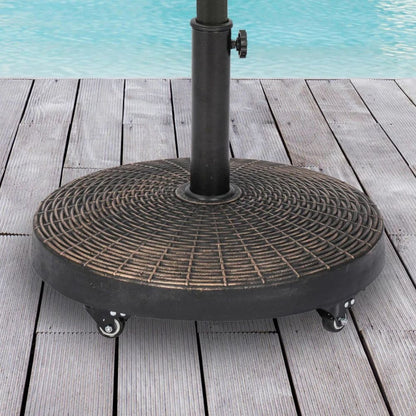 Sturdy Garden Umbrella Stand with Casters - Halri