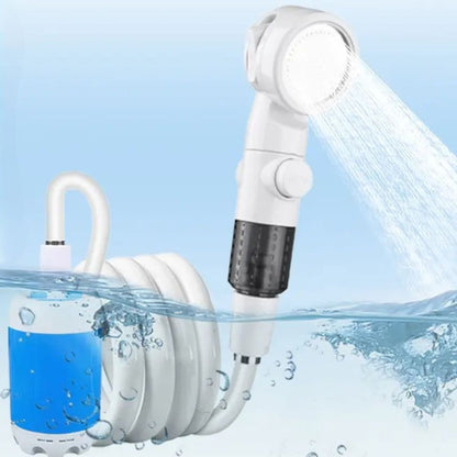 Compact Travel Shower Head with USB Charging