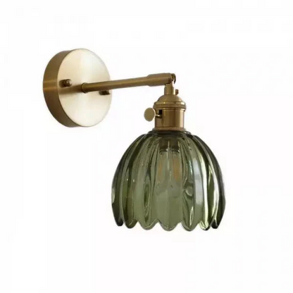 Vintage Style Tulip Glass Wall Light