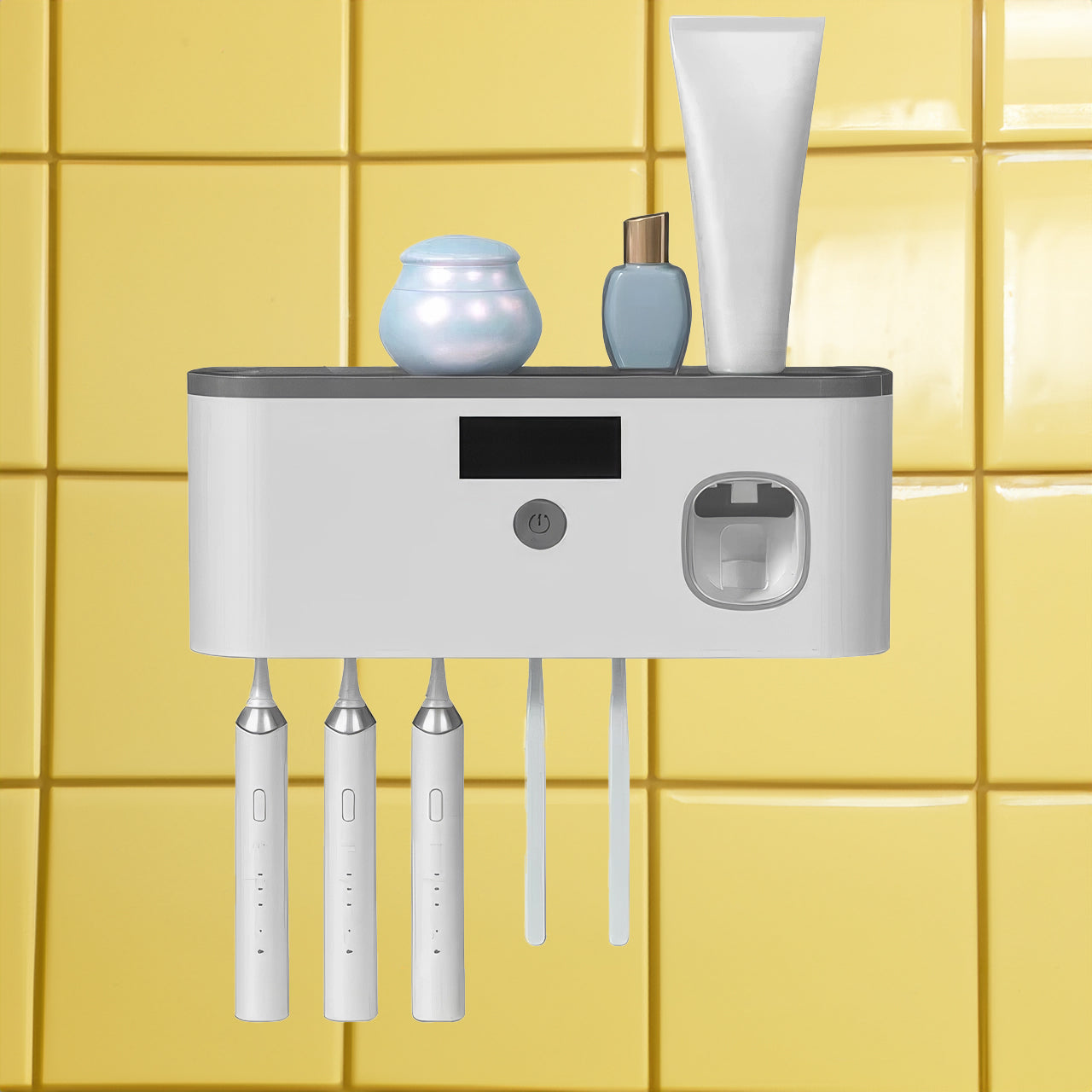 Antibacterial Toothbrush Holder with Automatic Dispenser - Halri