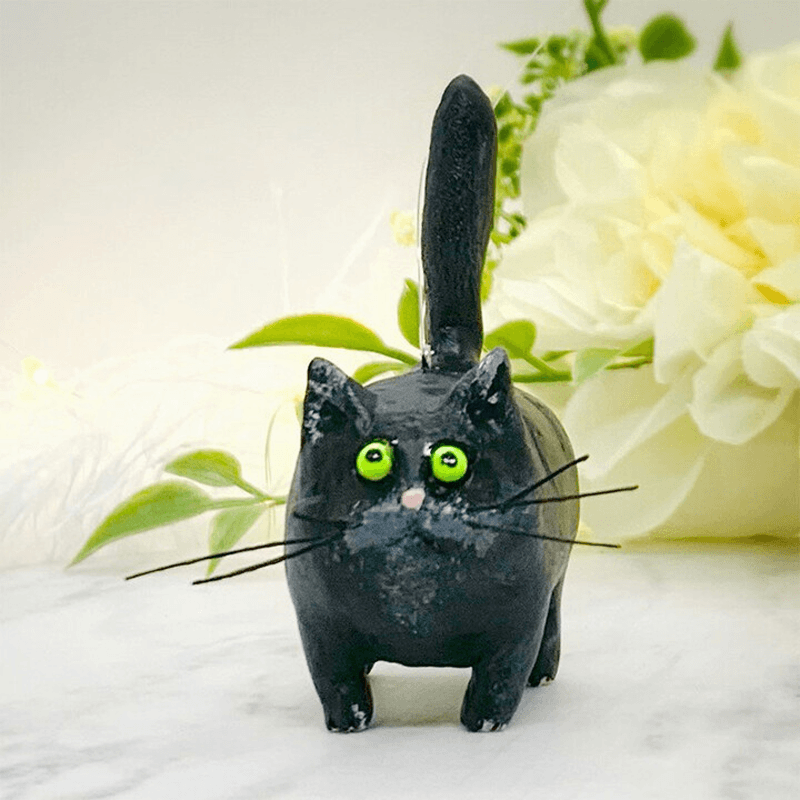 Personalized Handmade Kitty Xmas Tree Ornament - Halri