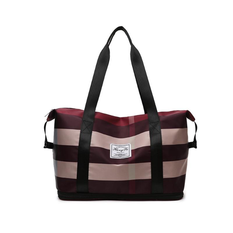 Stylish Plaid Luggage Bag - Halri