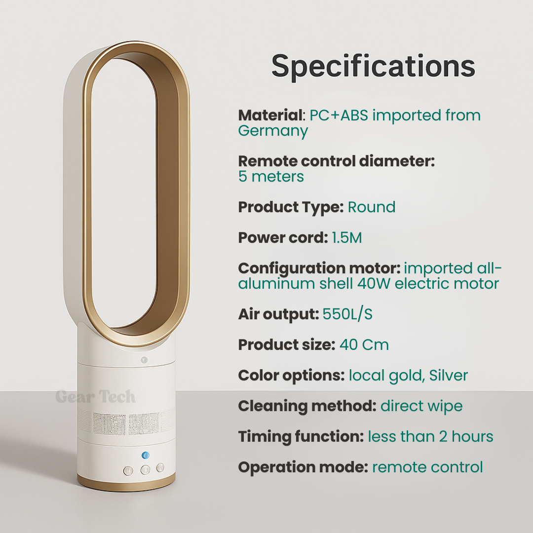 Quiet Compact Desk Fan for Home Office