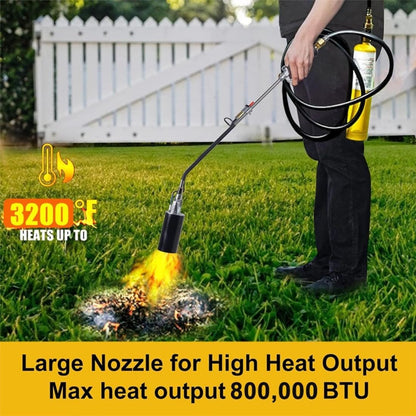 800,000 BTU Propane Torch Weed Burner – Heavy Duty Flame Torch for Ice, Asphalt & Weed Removal