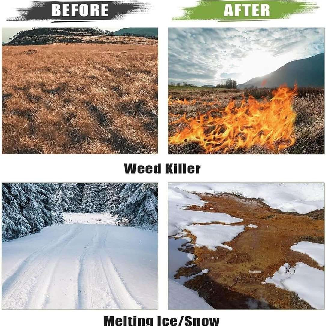 800,000 BTU Propane Torch Weed Burner – Heavy Duty Flame Torch for Ice, Asphalt & Weed Removal