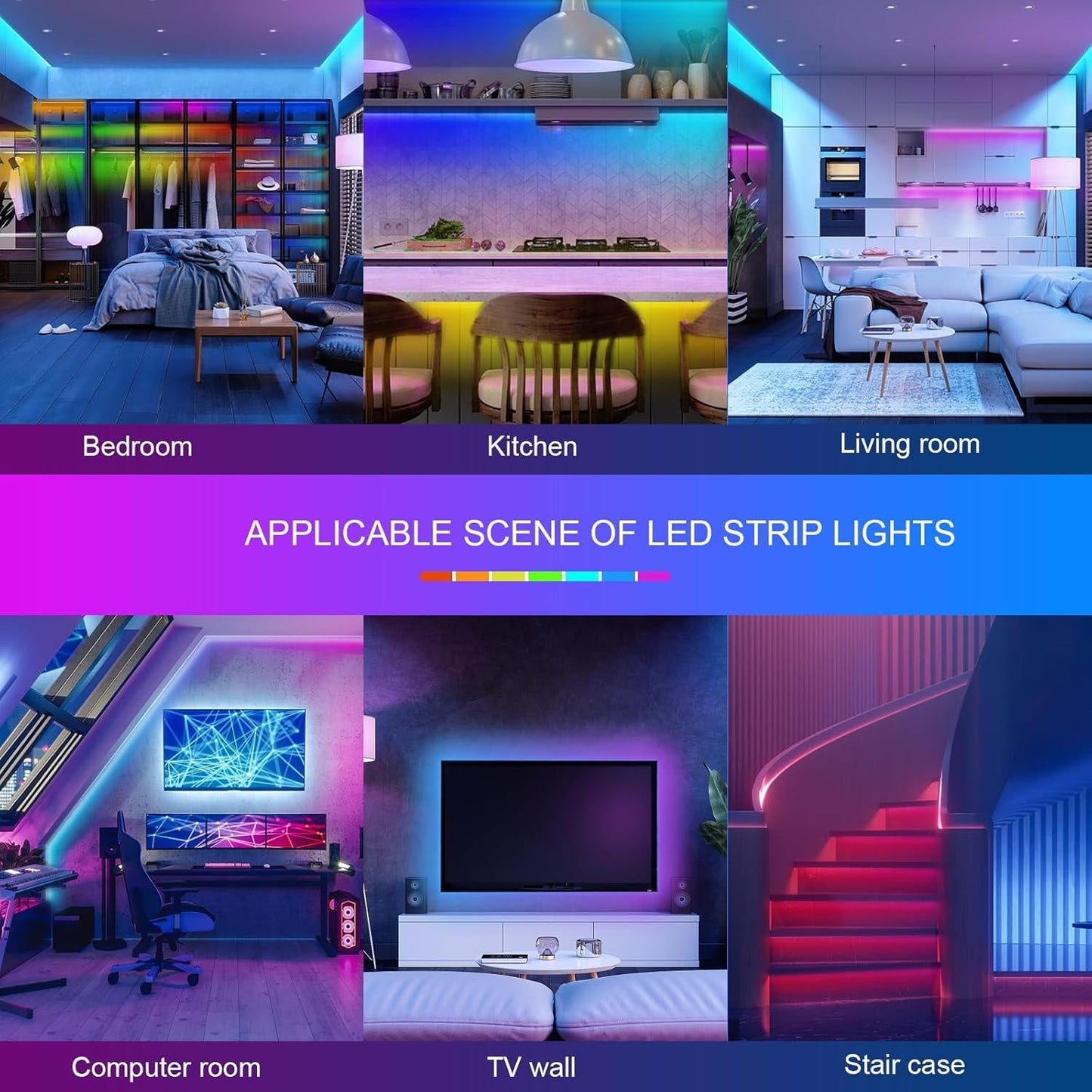 Color Changing LED Lights with Remote