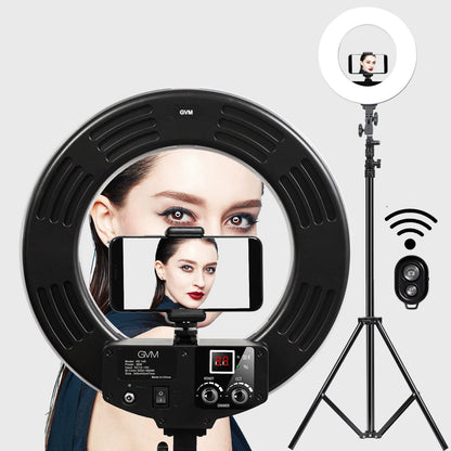 Slim LED Ring Light Kit with Adjustable Stand
