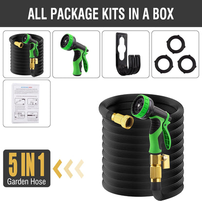 Flexible Water Hose With 10 Spray Settings Nozzle