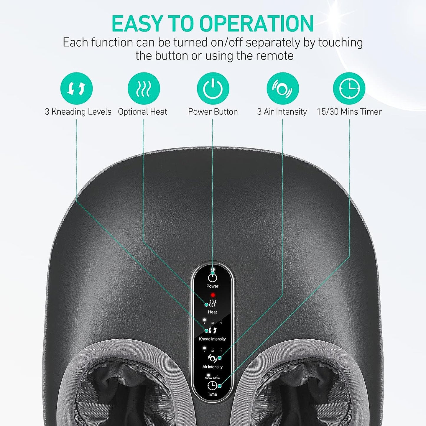 Relaxing Foot Massager with Heat, Vibration, and Compression