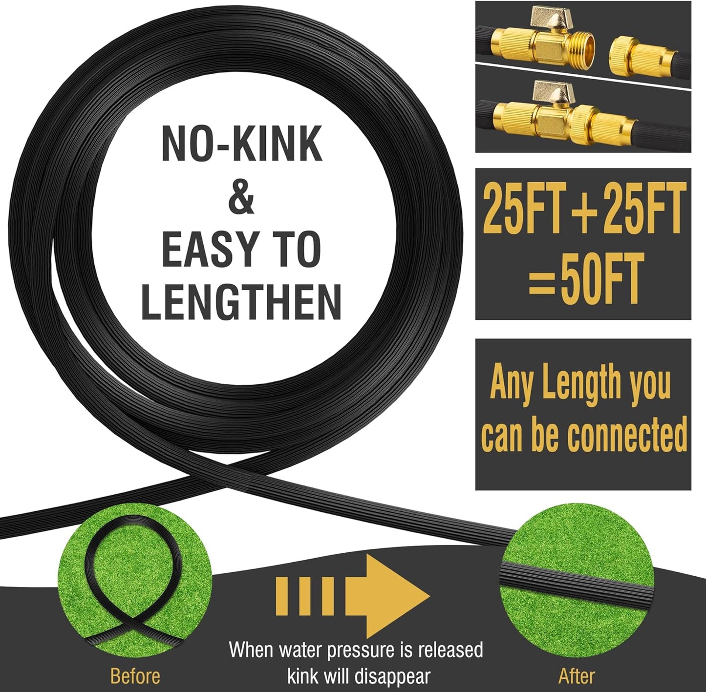 Flexible Water Hose With 10 Spray Settings Nozzle