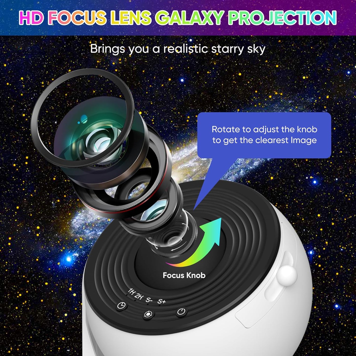 Colorful Night Sky Projector 360 Degree Lighting Effect