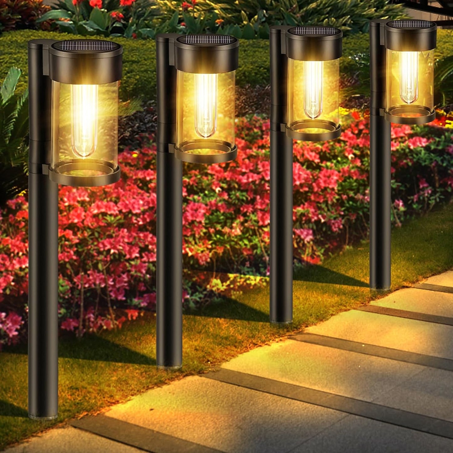 Outdoor Solar Powered Weatherproof Pathway Lights