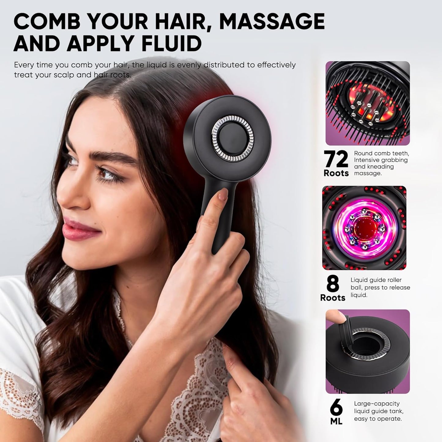 Gentle Hair Massager With Oil Brush For Healthy Hair