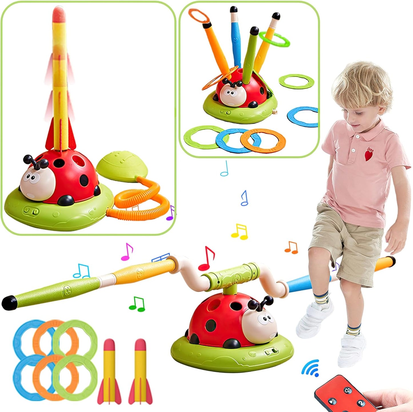 Fun 3-in-1 Ring Toss Party Game Set - Halri