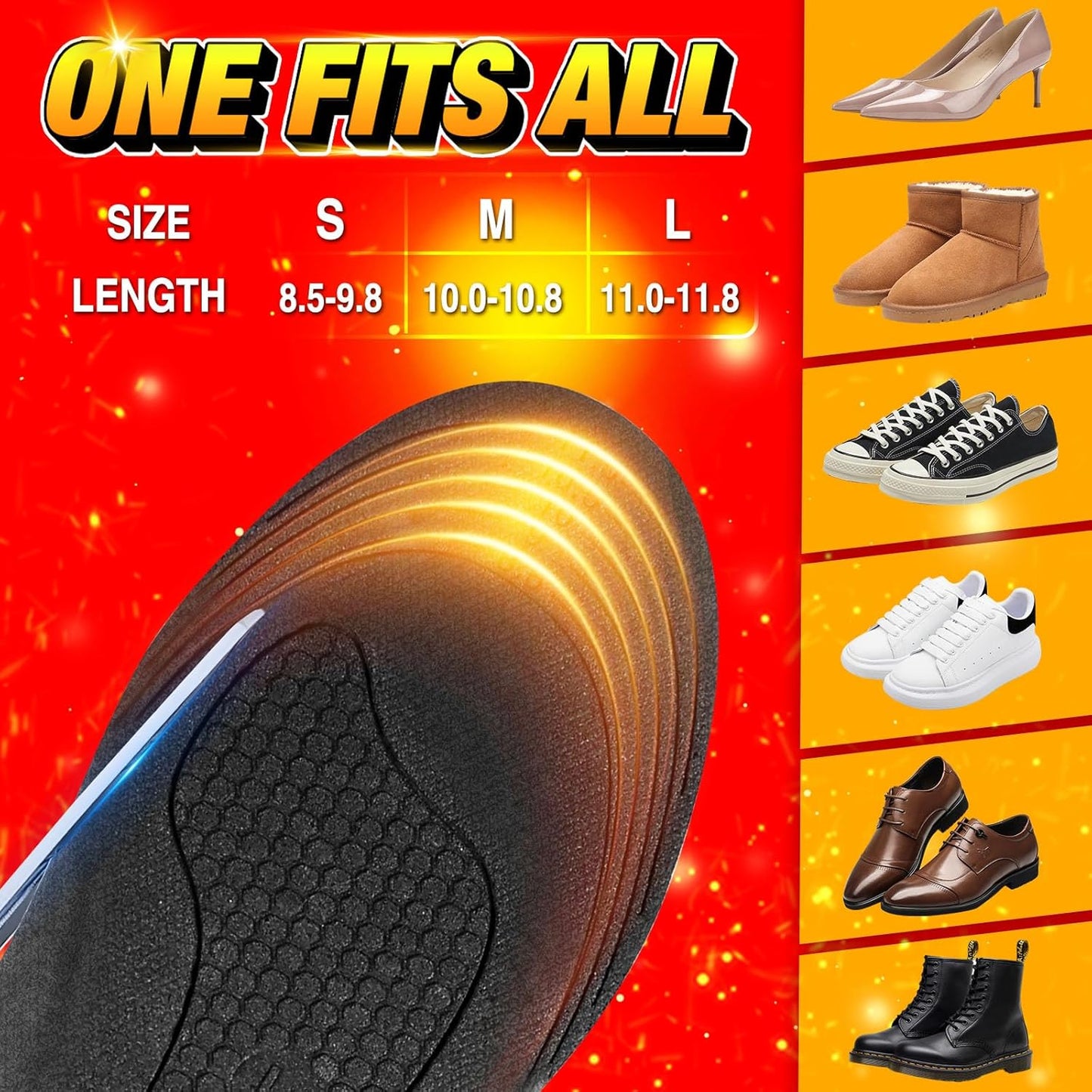 Warm Thermal Insoles for Boots and Shoes