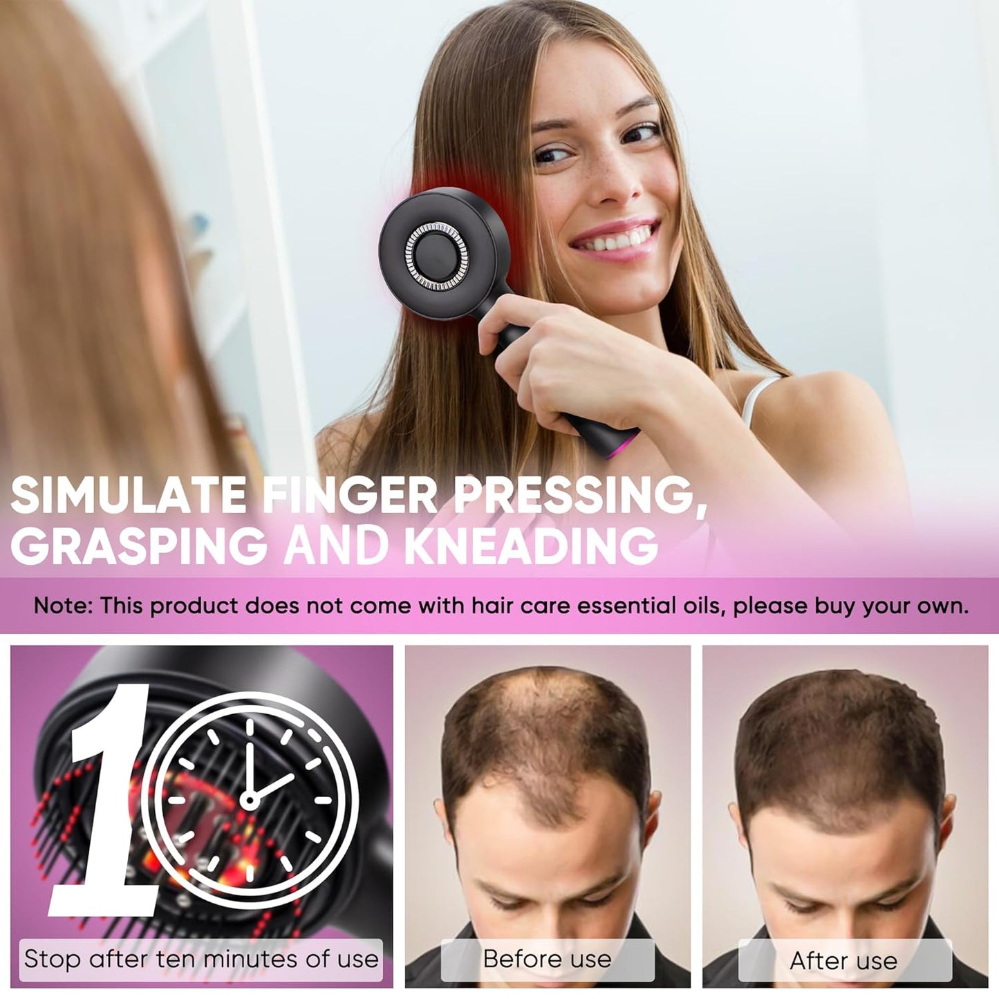 Gentle Hair Massager With Oil Brush For Healthy Hair
