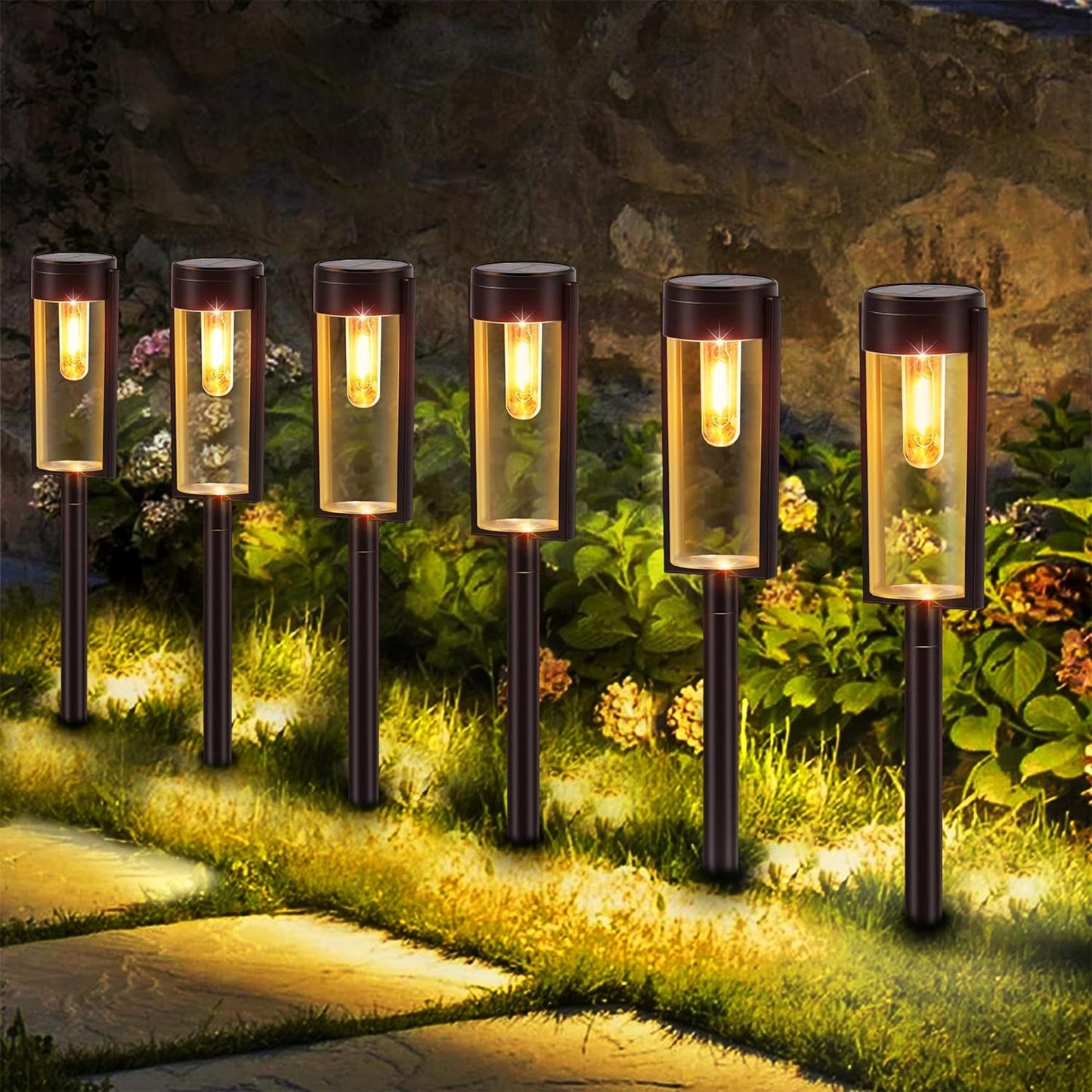 Outdoor Solar Powered Weatherproof Pathway Lights - Halri