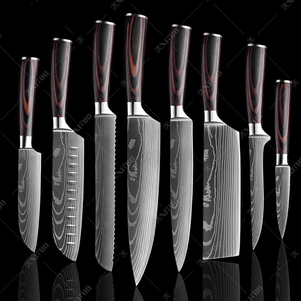 Premium Damascus Steel Kitchen Knives Set