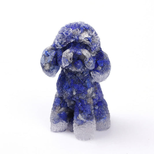 Beautiful Gemstone Dog Figurine Ornament - Halri