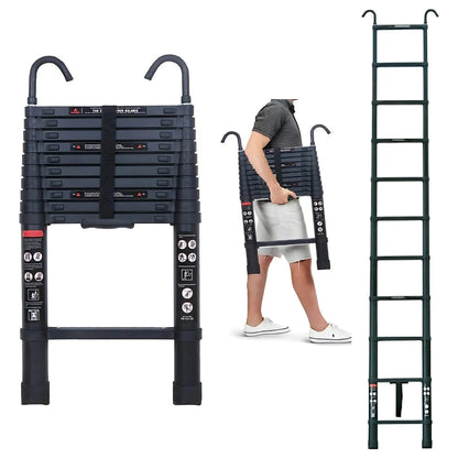 Strong Adjustable Roofing Ladder with Safety Hook