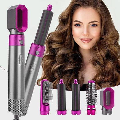 Premium 5-in-1 Hair Curler with Hot Air Brush & Dryer