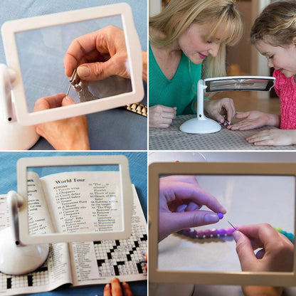 Compact LED Magnifying Glass with 3X Zoom