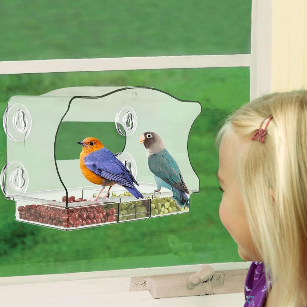 Clear Plastic Hanging Hummingbird Feeder - Halri