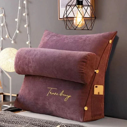 Contour Back Support Cushion with Built-In Neck Rest