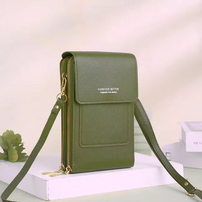 Vintage Leather Phone Purse Crossbody Bag