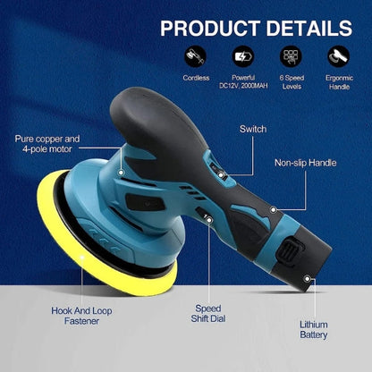 Portable Auto Buffer Polisher | 6-Speed Adjustable, Compact & Long Lasting
