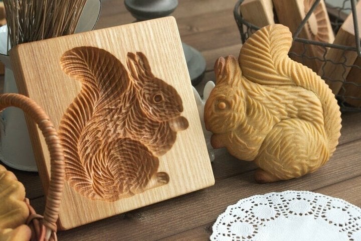Wooden Cookie Cutter Set with Engraved Designs