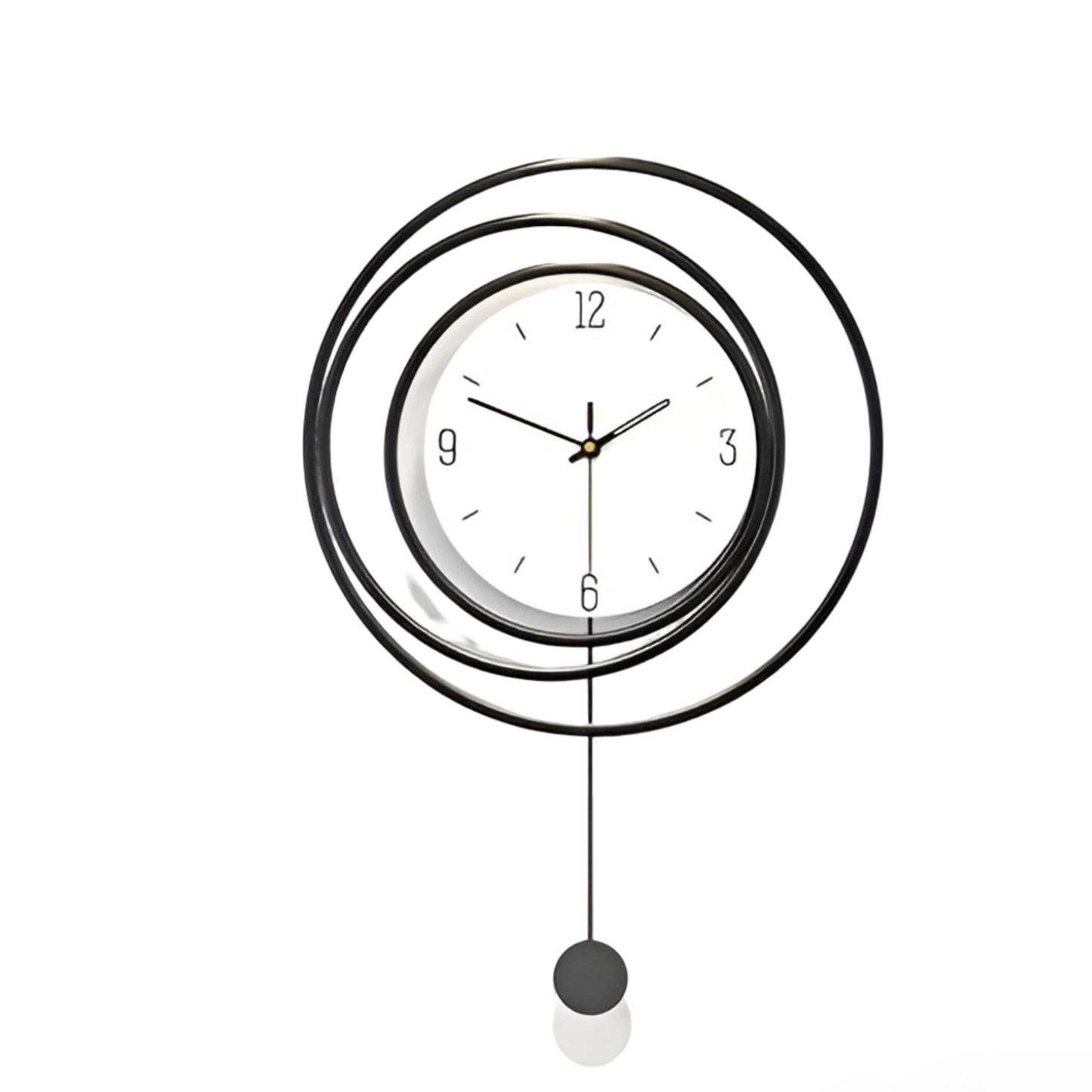 Simple Silver Wall Clock - Halri