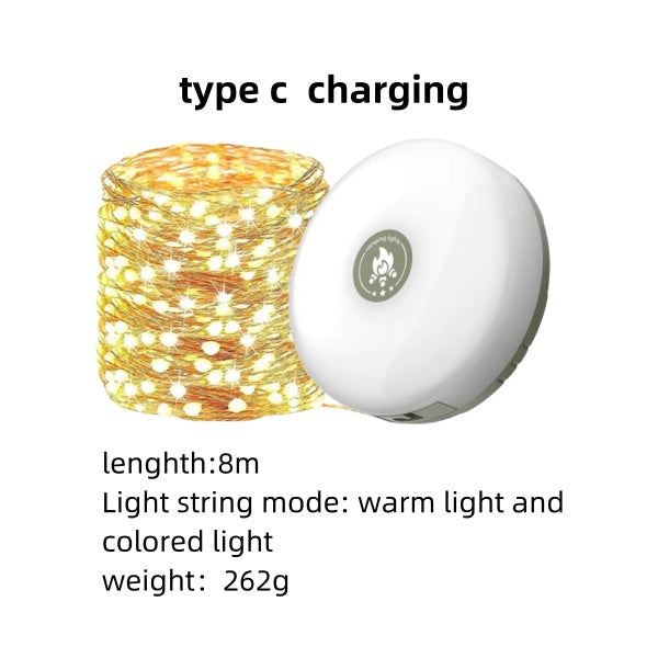 Compact Outdoor Solar String Lights - Halri