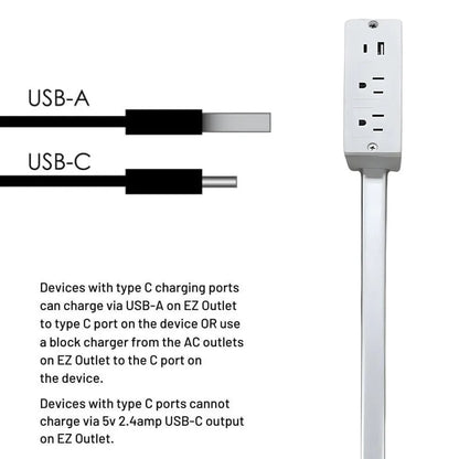 Compact USB Outlet Expander with 180-Degree Rotation